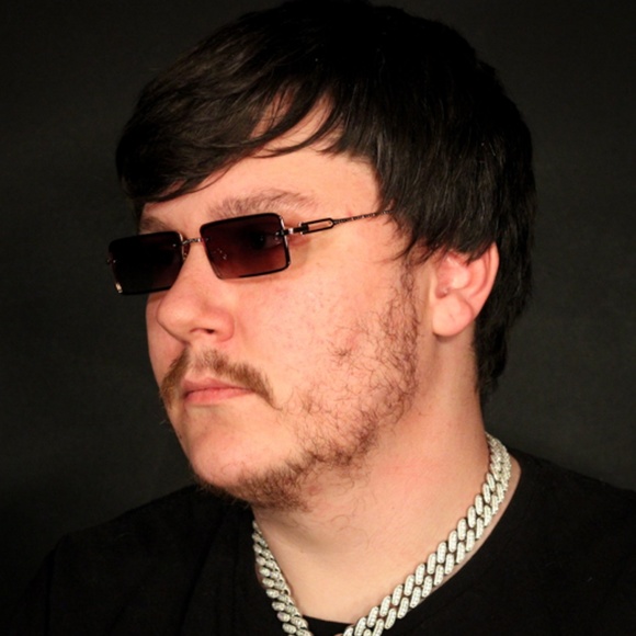 Mens Brown Tint Gold Frame Rimless Sunglasses - Picture 3 of 5